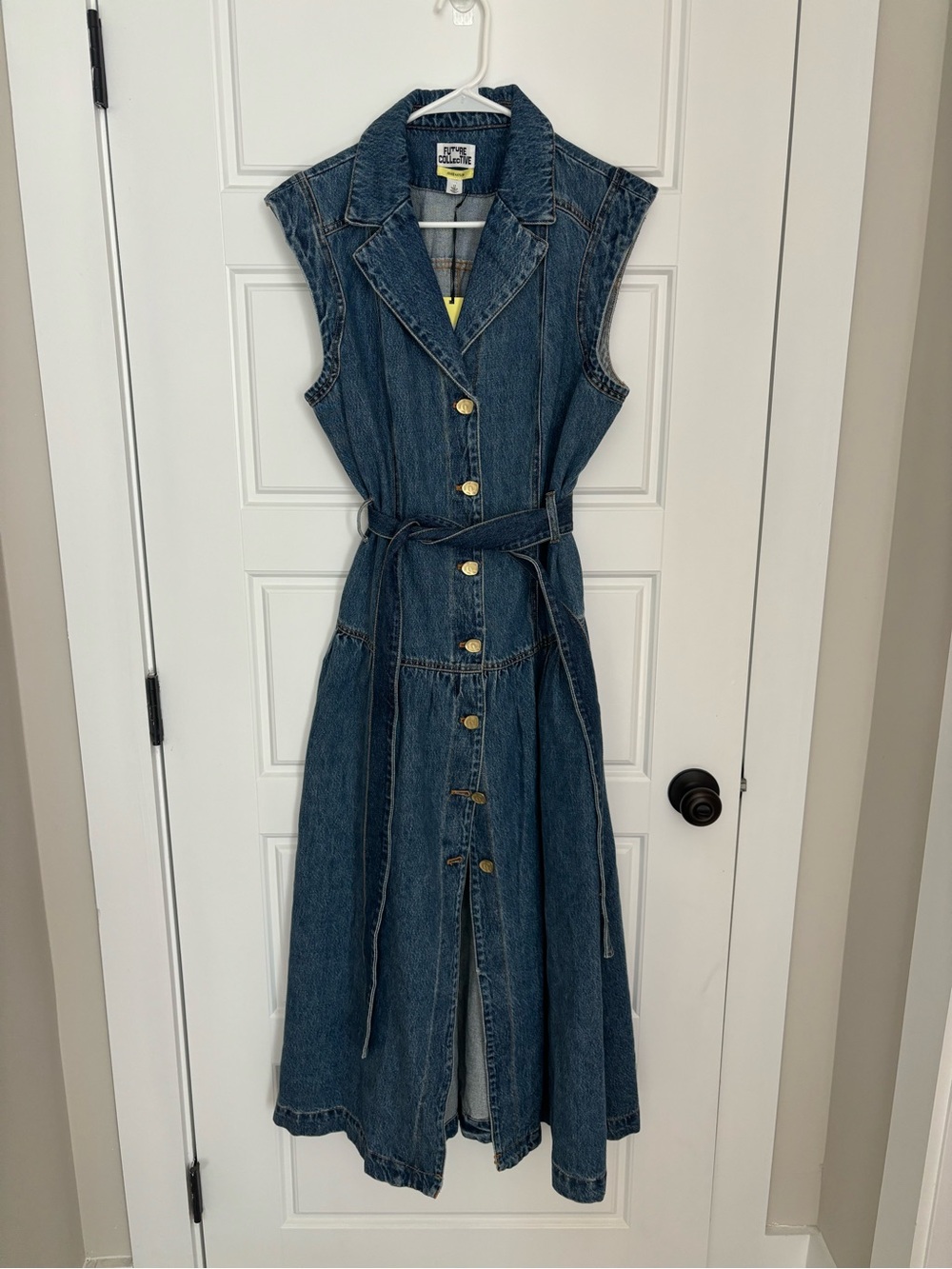 Future Collective by Jeneé Naylor Sleeveless Denim Maxi Dress - Blue